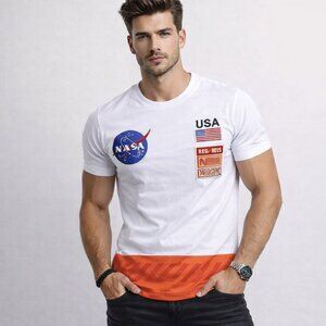 Hudson Outerwear Short Sleeve NASA The Meatball Space Crew Tee Shirt, Size 2X